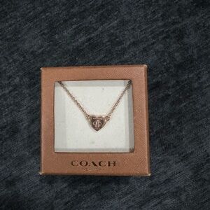 Coach Rose Gold Heart Necklace